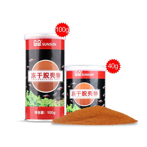 Fish food Freeze Dried Shrimp Eggs, Shrimp shelled egg for small Tropical Seawater Colorful Fish Guppy, Characinidae, Swordfish