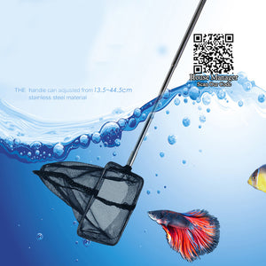 44cm Fishing Net Tool Adjustable Aquarium Net, Extendable Shrimp Small Betta Tetra Fish Tank net, extensible fish net fish tank